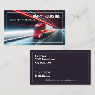 Truck Mechanic Repair Business Card