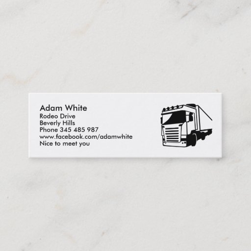 Customizable Truck Business Card Template