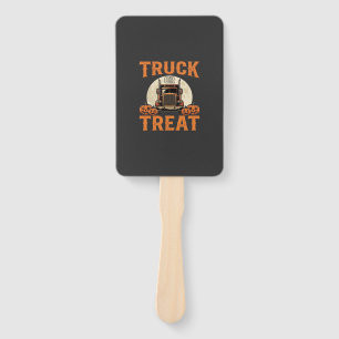 Truck or Treat Halloween Semi Truck Design_1 Hand Fan
