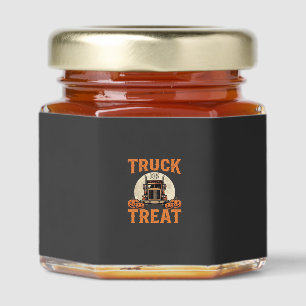 Truck or Treat Halloween Semi Truck Design_1 Honey Jar Favors