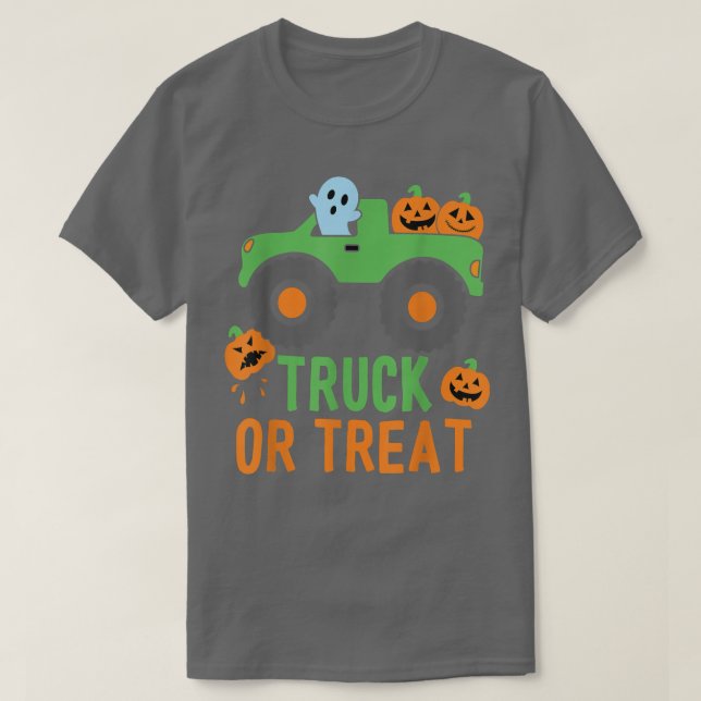 Truck Or Treat Truck Pumpkin Halloween Costume Tru T-Shirt (Design Front)