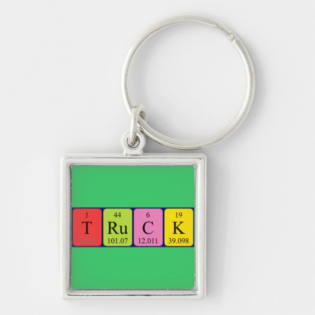 Truck periodic table keyring (Front)