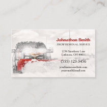 Truck Plow Snow Removal Service Business Card