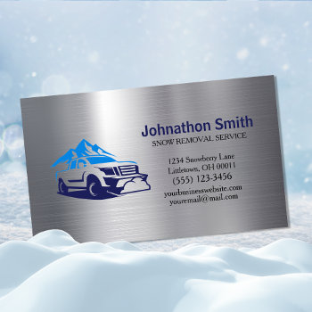 Truck Plow Snow Removal Service  Business Card by tyraobryant at Zazzle