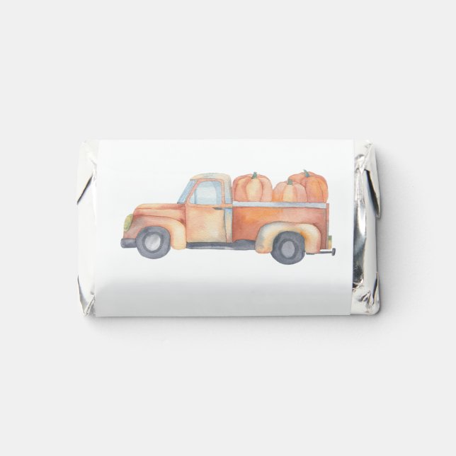 Truck pumpkin autumn baby shower  hershey's miniatures (Front)