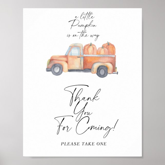 Truck pumpkin - Thank you for coming Poster (Front)