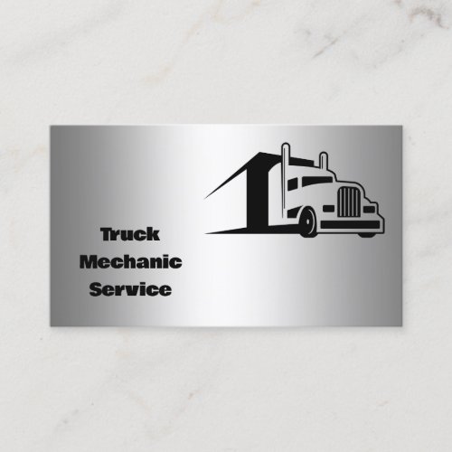 Truck Repair Custom QR Business Card