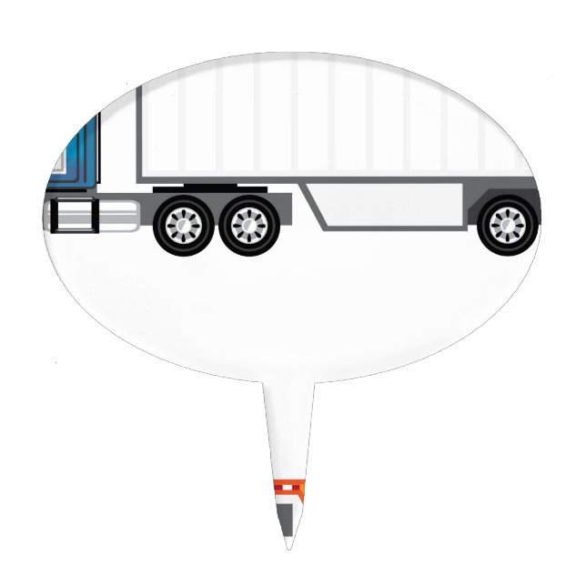 Truck semi and flatbed cake topper (Front)