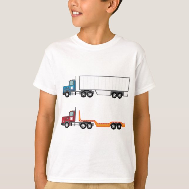 Truck semi and flatbed T-Shirt (Front)