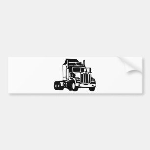 TRUCK semi trailer trucker american Bumper Sticker