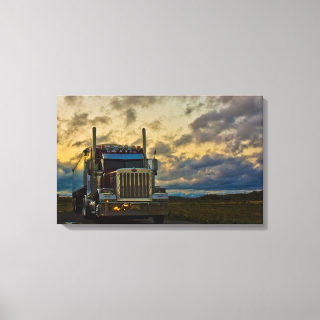 Truck Stop Sky wrapped canvas Print (Front)