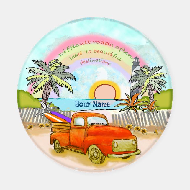 Truck Surfer Lighthouse coasters (Single)