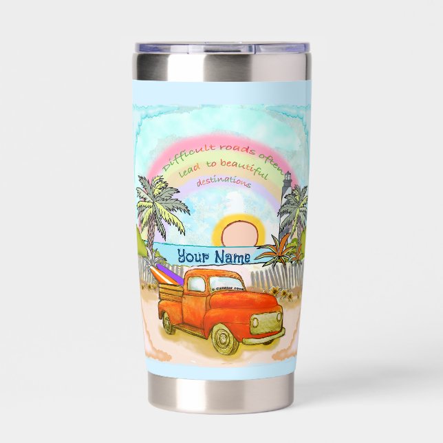 Truck Surfer  Lighthouse tumbler (Front)