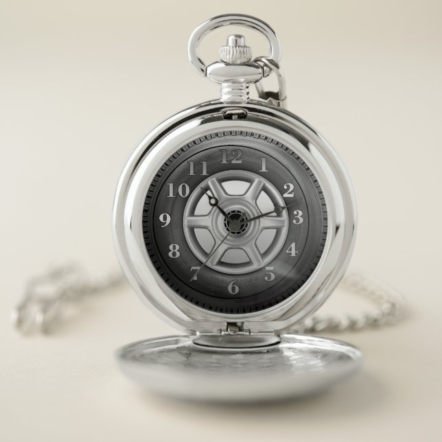 Truck Tire Men's Novelty Pocket Watch (Inside)