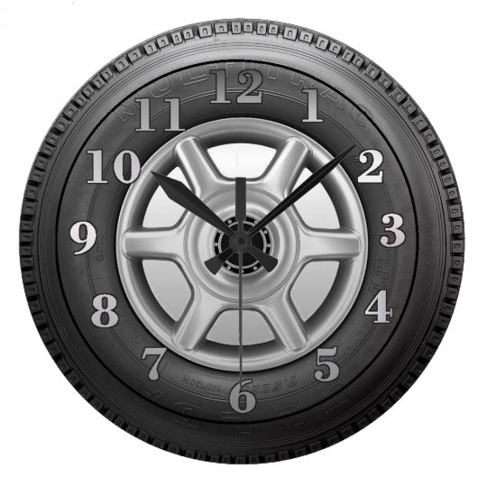 Truck Tire Mens Novelty Wall Clock
