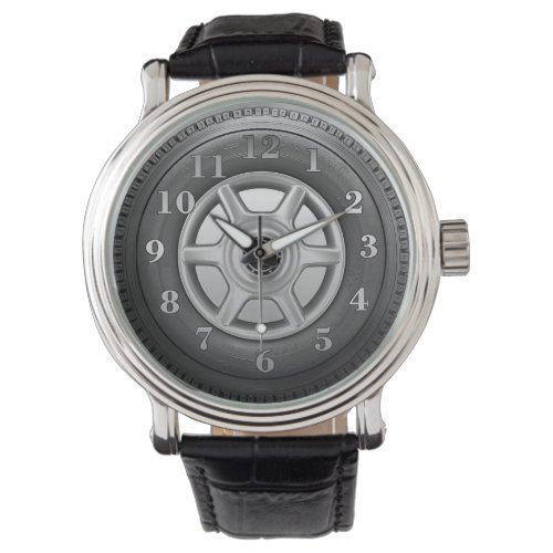 Truck Tire Mens Novelty Wrist Watch