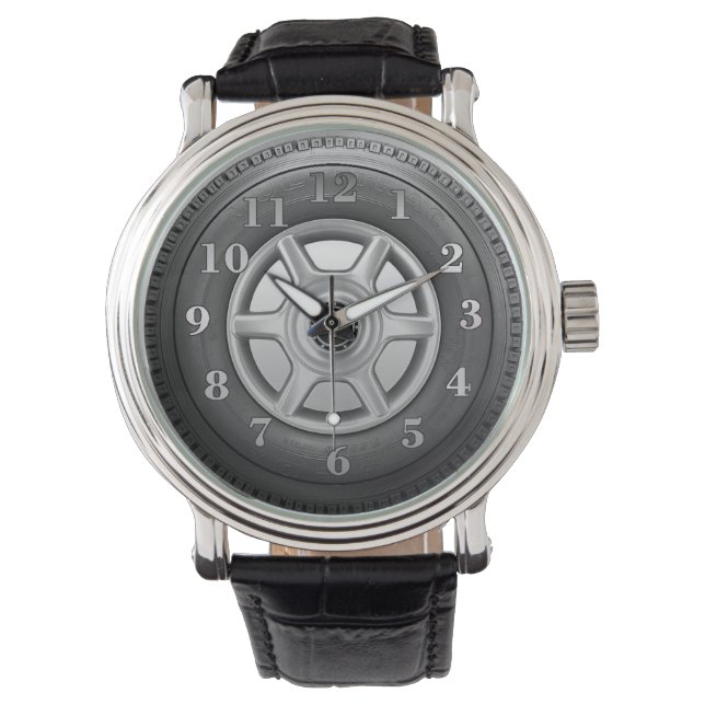 Truck Tire Mens Novelty Wrist Watch (Front)