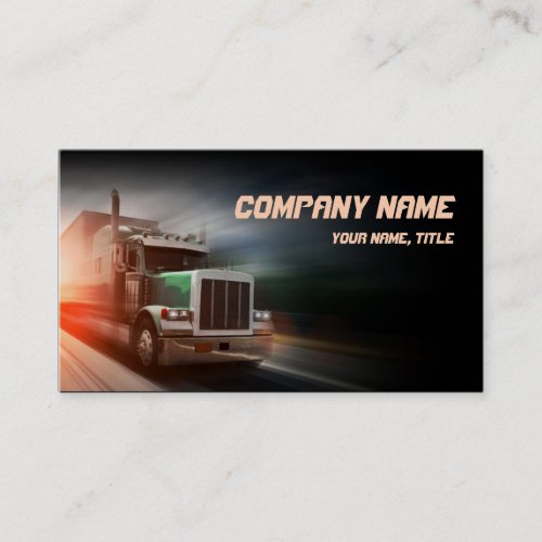 Truck - transportation &amp; logistics business card