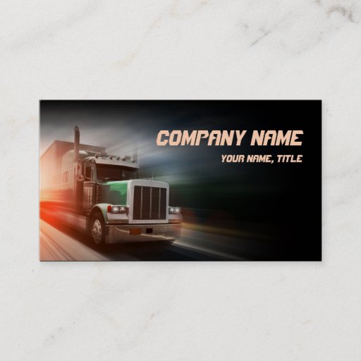 Customizable Truck - transportation &amp; logistics business card