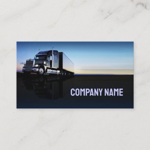 Truck - transportation &amp; logistics business card