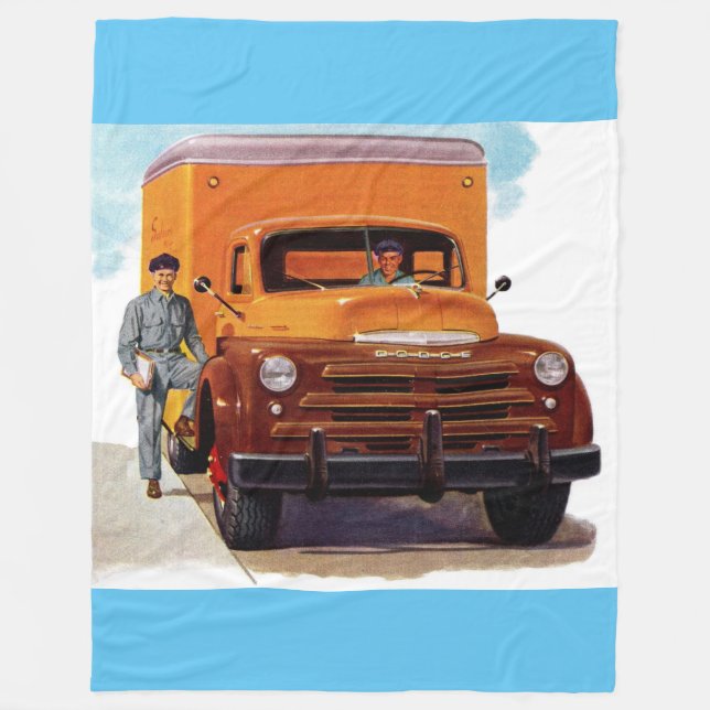truck truckers truckin’ fleece blanket (Front)