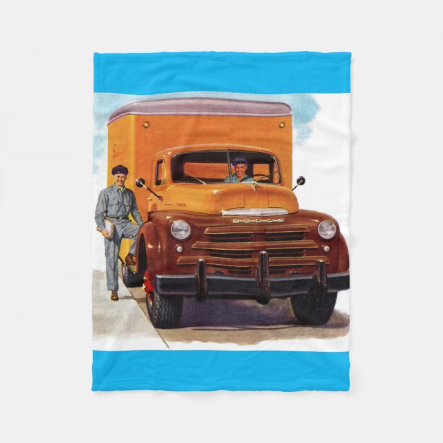 truck truckers truckin’ fleece blanket (Front)