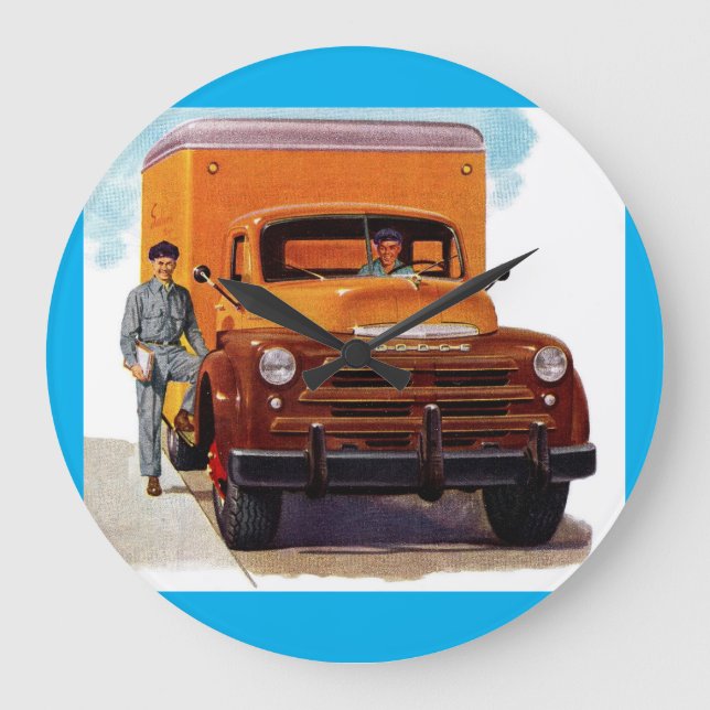 truck truckers truckin’ large clock (Front)