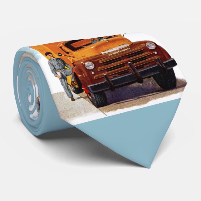 truck truckers truckin' neck tie (Rolled)