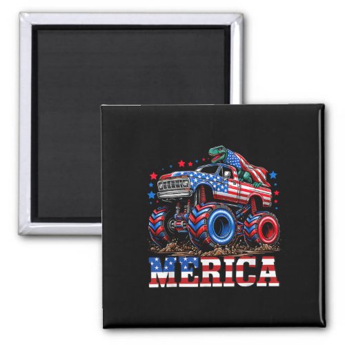 Truck Usa Flag Patriotic Toddlers Boys 4th Of July Magnet