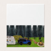 Truck with a Pull Camper in the Woods Cleared Camp (Outside Unfolded)