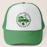 Truck with clovers St. Patricks Day Trucker Hat