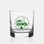 Truck with clovers St. Patricks Day Whiskey Glass