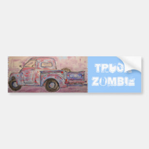Truck Zombie Bumper Sticker