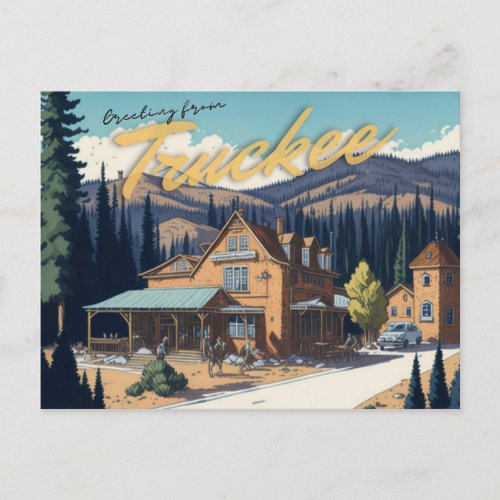 Truckee CA Postcard