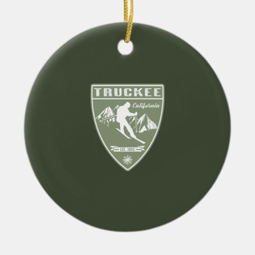 Truckee California Ceramic Ornament