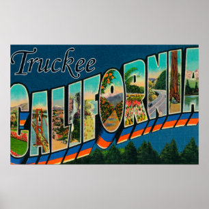 Truckee, California - Large Letter Scenes Poster