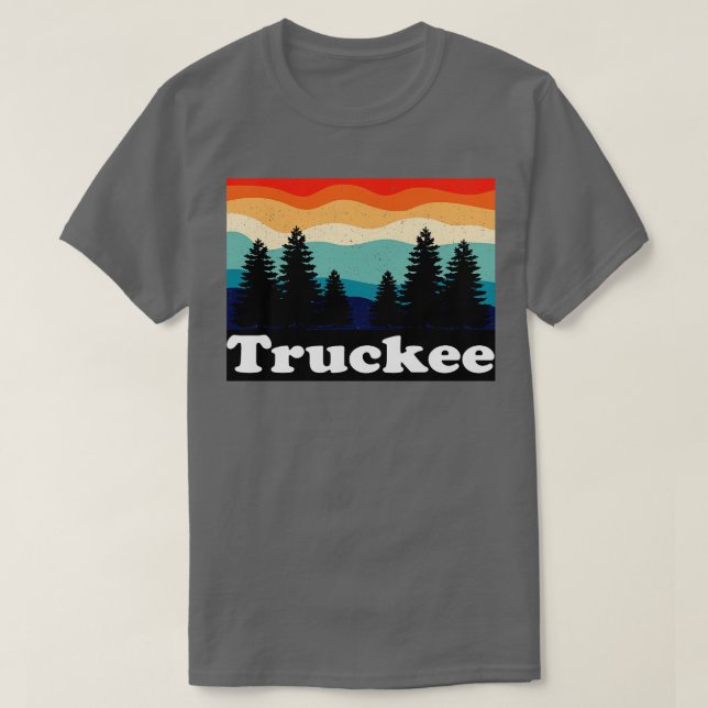 Truckee Lake Tahoe Retro T-Shirt (Design Front)