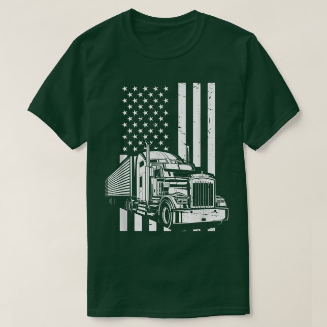 Trucker Accessories for Truck Driver & Motor Lover T-Shirt (Design Front)
