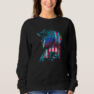 trucker American Big Rigs Diesel Truck Driver 64 Sweatshirt