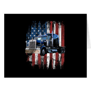 Trucker American Flag Truck Driver Truck Driver Gi Cards