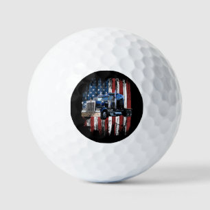 Trucker American Flag Truck Driver Truck Driver Gi Golf Balls