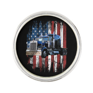 Trucker American Flag Truck Driver Truck Driver Gi Lapel Pin