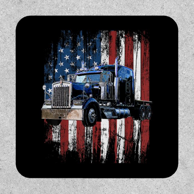 Trucker American Flag Truck Driver Truck Driver Gi Patch (Front)
