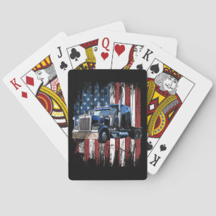 Trucker American Flag Truck Driver Truck Driver Gi Poker Cards