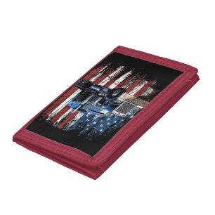 Trucker American Flag Truck Driver Truck Driver Gi Trifold Wallet