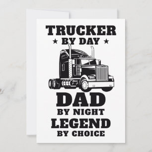 Trucker and Dad - Hero on the Road and at Home Invitation