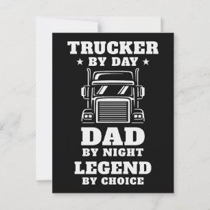 Trucker and Dad - Hero on the Road and at Home Postcard