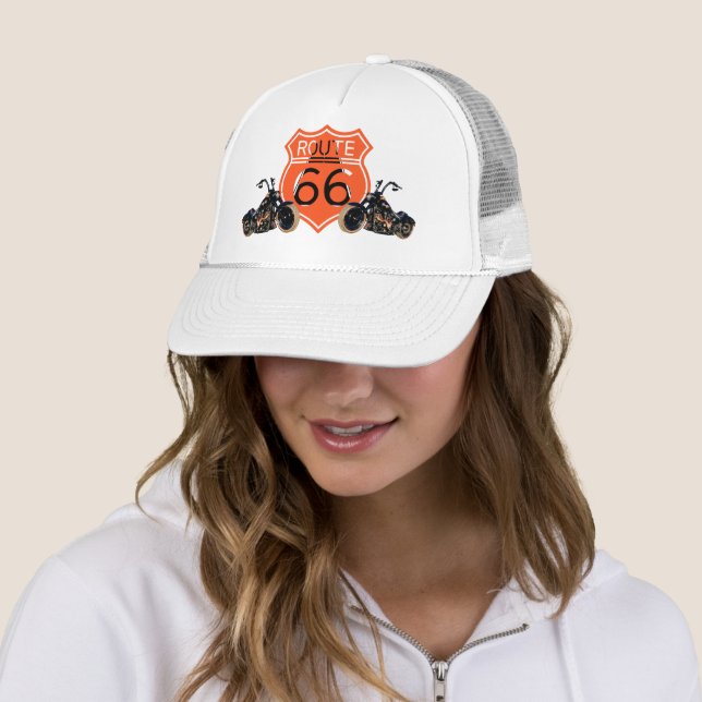 Trucker BIKE ROUTE 66 cap (In Situ)