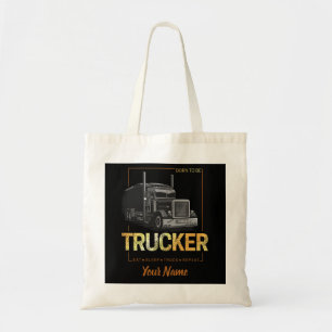Trucker Born To Be Truck Retro Driver Vintage Tote Bag