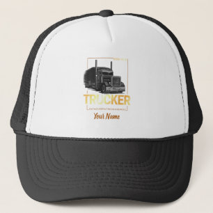 Trucker Born To Be Truck Retro Driver Vintage Trucker Hat